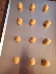 Grown up sugar cookies rolled in sugar