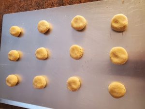 Grown up sugar cookies rolled in sugar