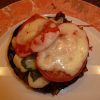 Oven-baked portabello vegetable stacks