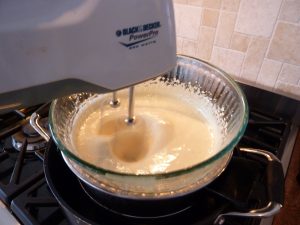 Making Zabaglione for Tiramisu