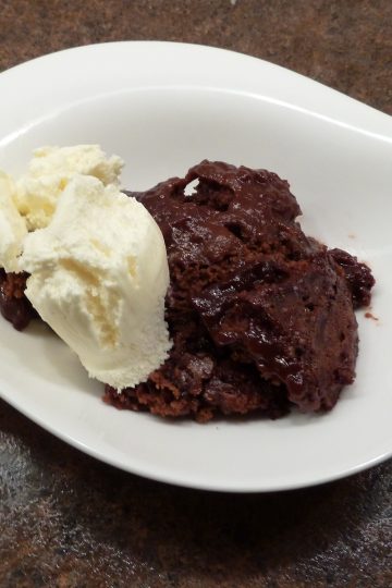 A serving of Hot Fudge Pudding Cake