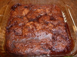 Hot Fudge Pudding Cake after baking