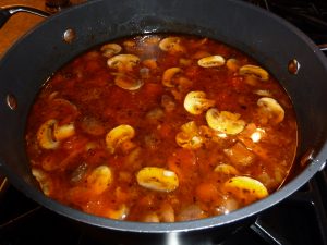 Bubbling beef soup