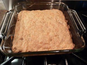 Baked orange brownie