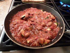 On top of each serving, add some crumbled bacon and parsley.