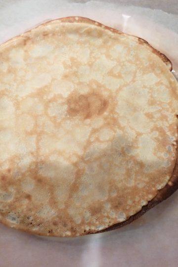 dessert crepes on wax paper