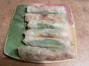 Creating Fresh Vegetable Spring Rolls