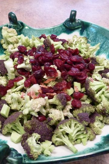 Broccoli salad with cranberries