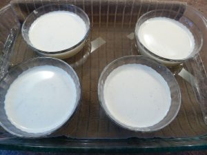 Crème brûlée, uncooked