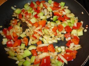sauteed vegetables for ribs