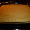 Baked cornbread in the pan