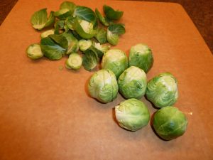 shows preparation of Brussels sprout