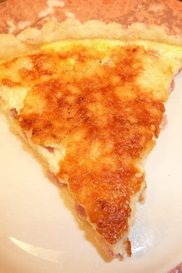 slice of ham quiche