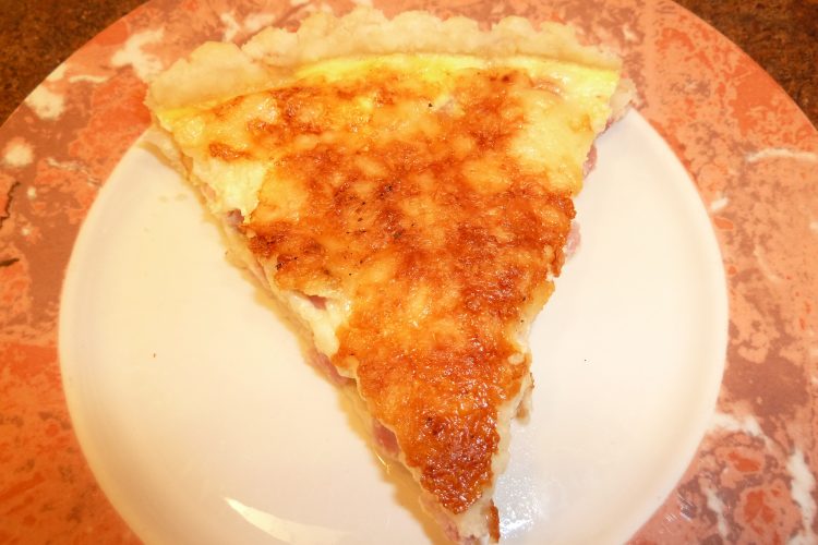 slice of ham quiche