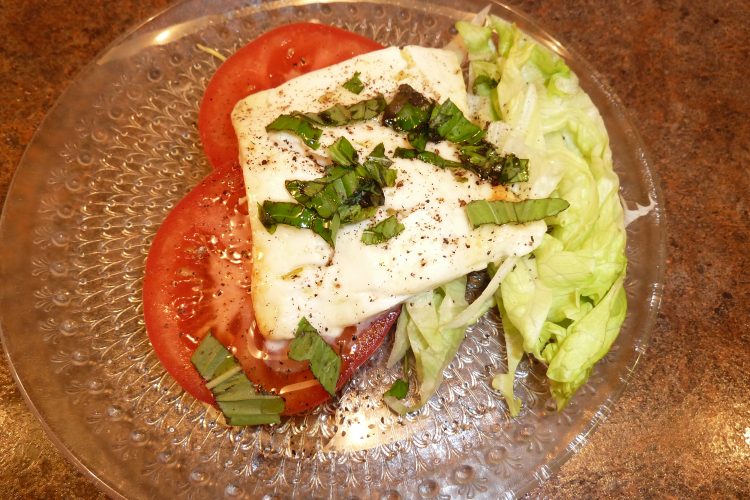 Grilled Feta Cheese with Tomatoes