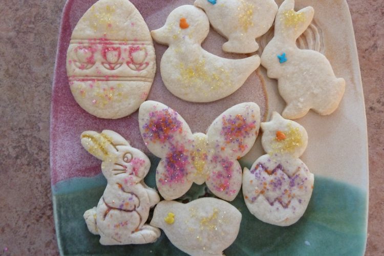 Sugar cookies decorated for Easter