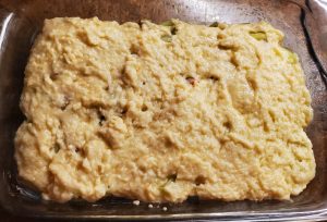 Rhubarb Sticky Pudding batter