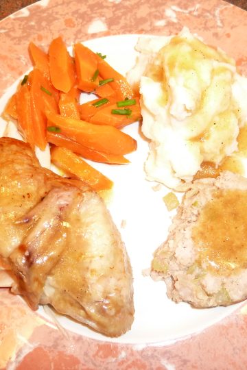 Roast Chicken with Pork Stuffing