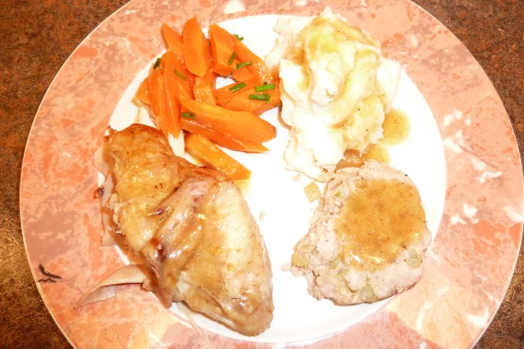 Roast Chicken with Pork Stuffing