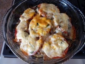 Eggplant Casserole out of the oven