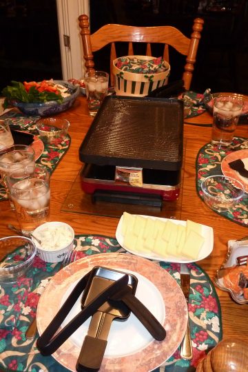 Setting Up for Raclette