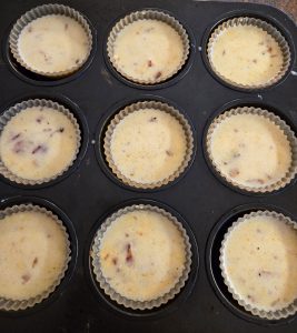 Egg muffin ready to bake
